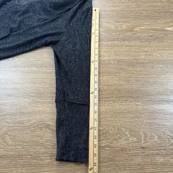 Mesh & Lace Women's Open Front Cardigan L Gray Draped Knit Stretch Minimalist - Picture 9 of 10